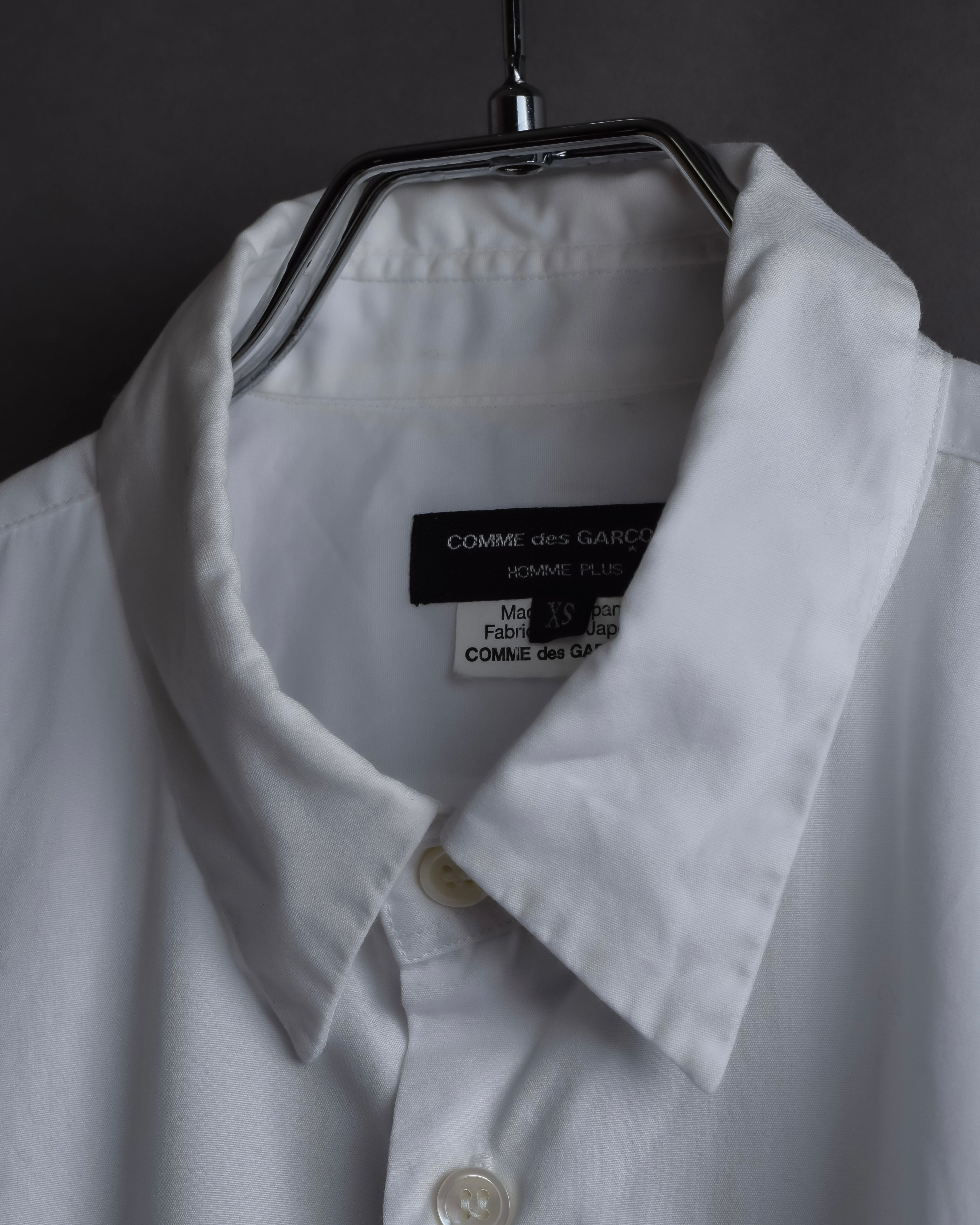 "COMME des GARCONS HOMME PLUS" 15SS Ripped cutting design cotton shirt