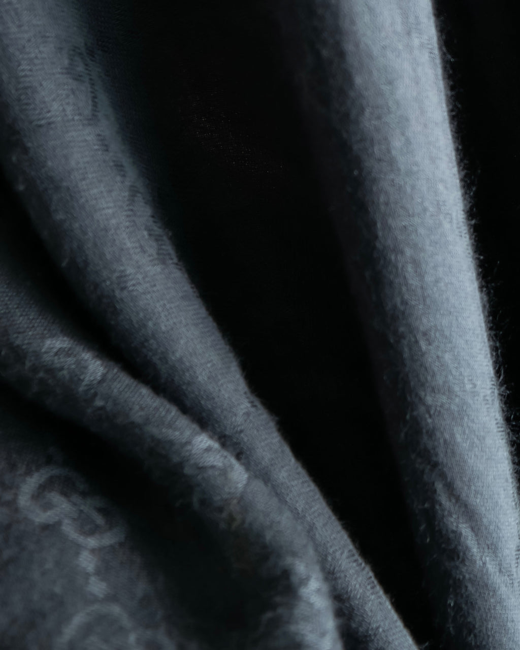 "GUCCI" GG pattern fringe detail scarf