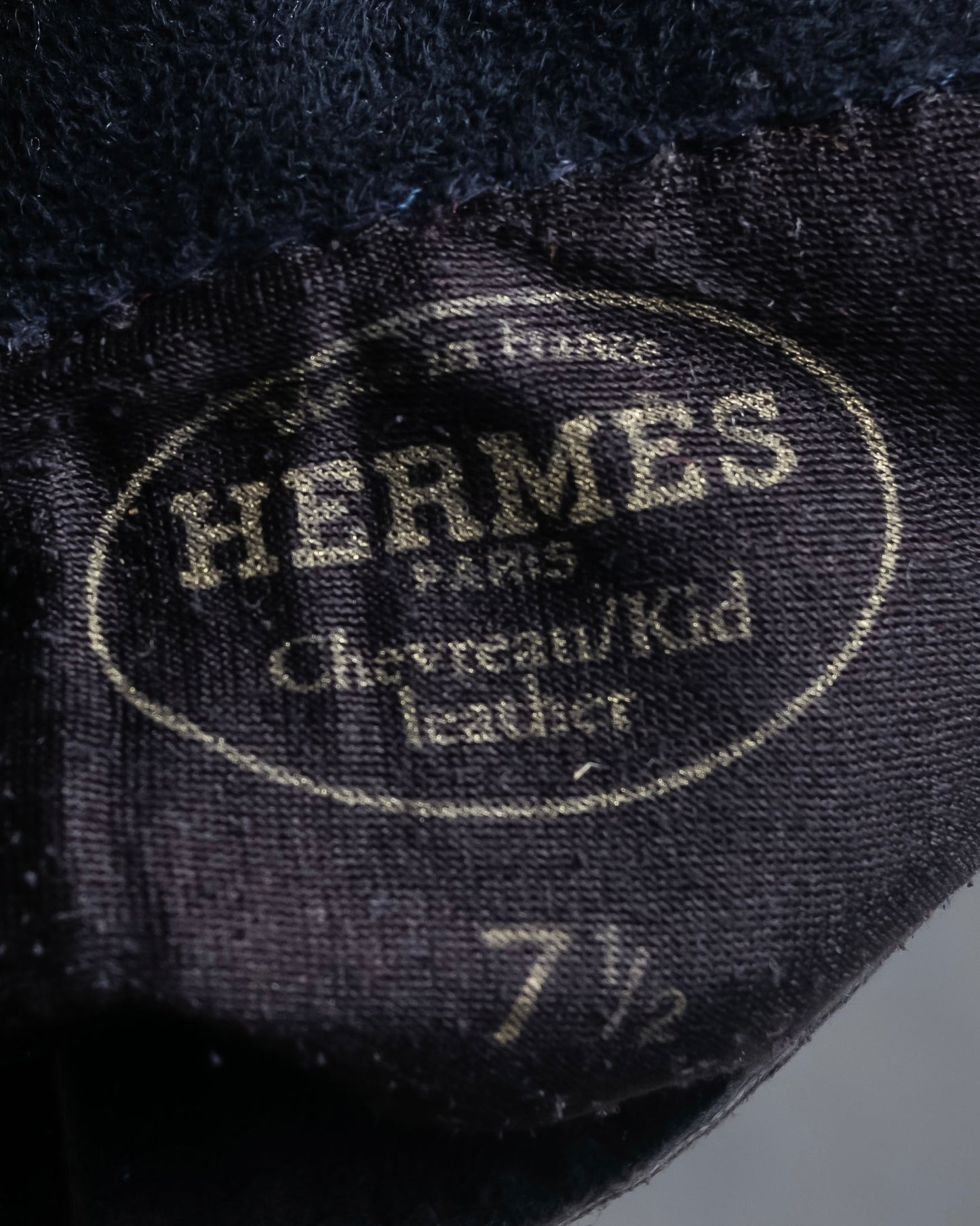 "HERMES" H motif design suede leather gloves