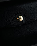 "Christian Dior" 80’s structured grained leather flap shoulder bag