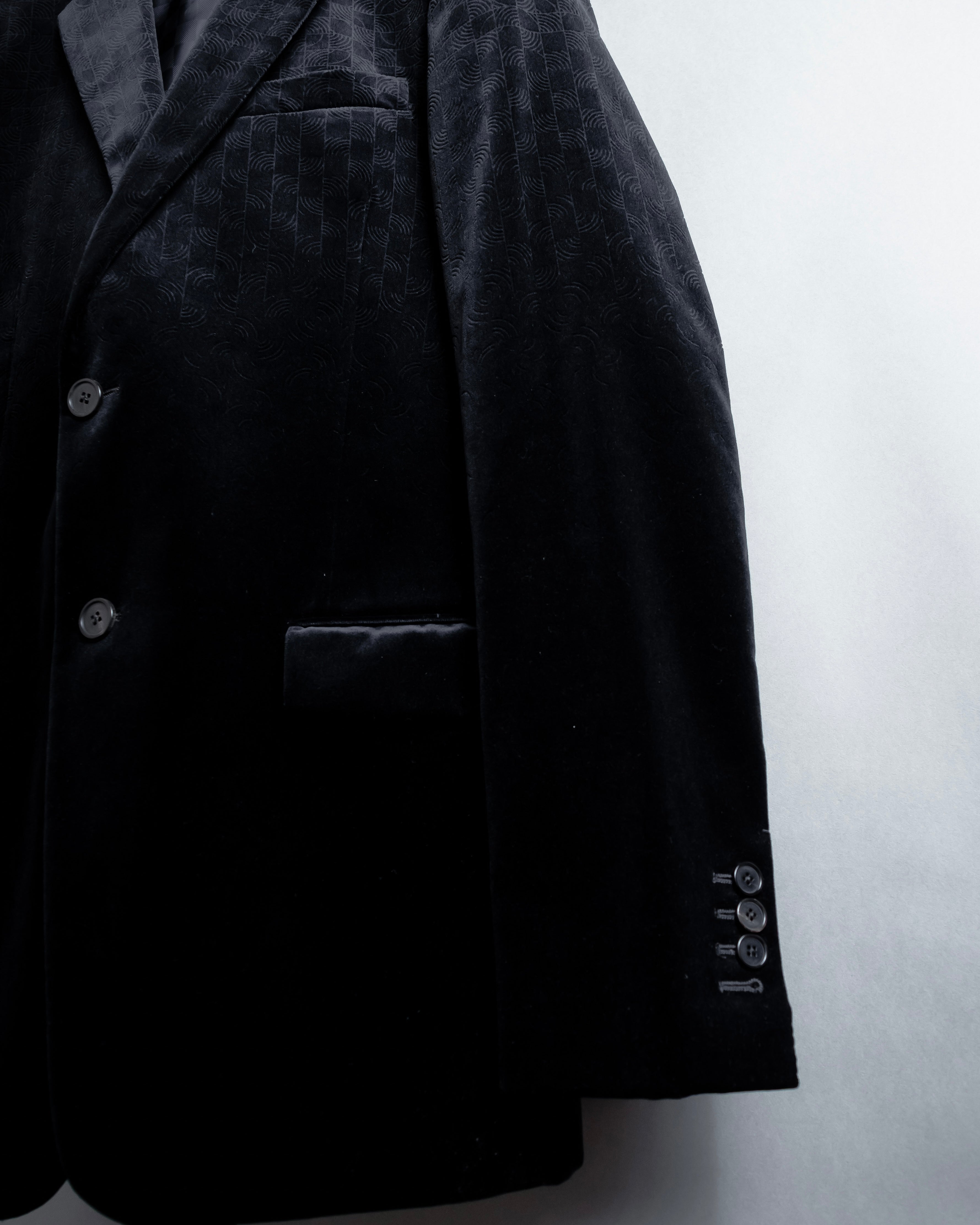 "LOUIS VUITTON" Geometric pattern velvet tailored jacket