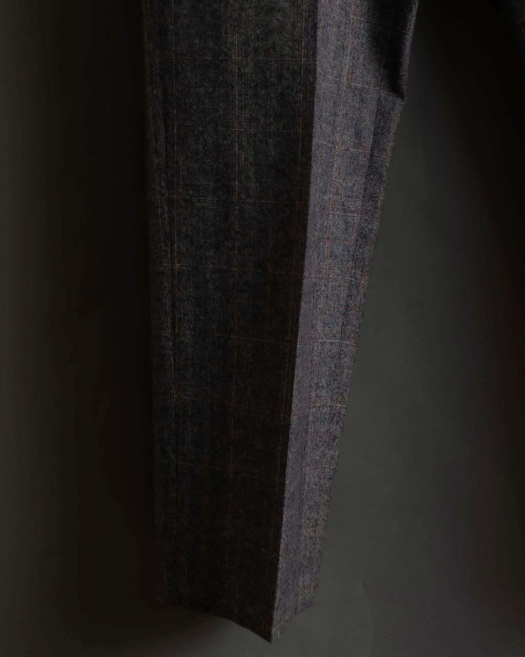 "HERMES" Heather gray cashmere blend slacks