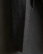 "HERMES" Heather gray cashmere blend slacks