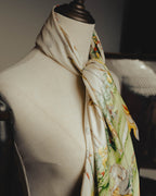 “Salvatore Ferragamo” 80’s-90’s Golf motif silk twill scarf