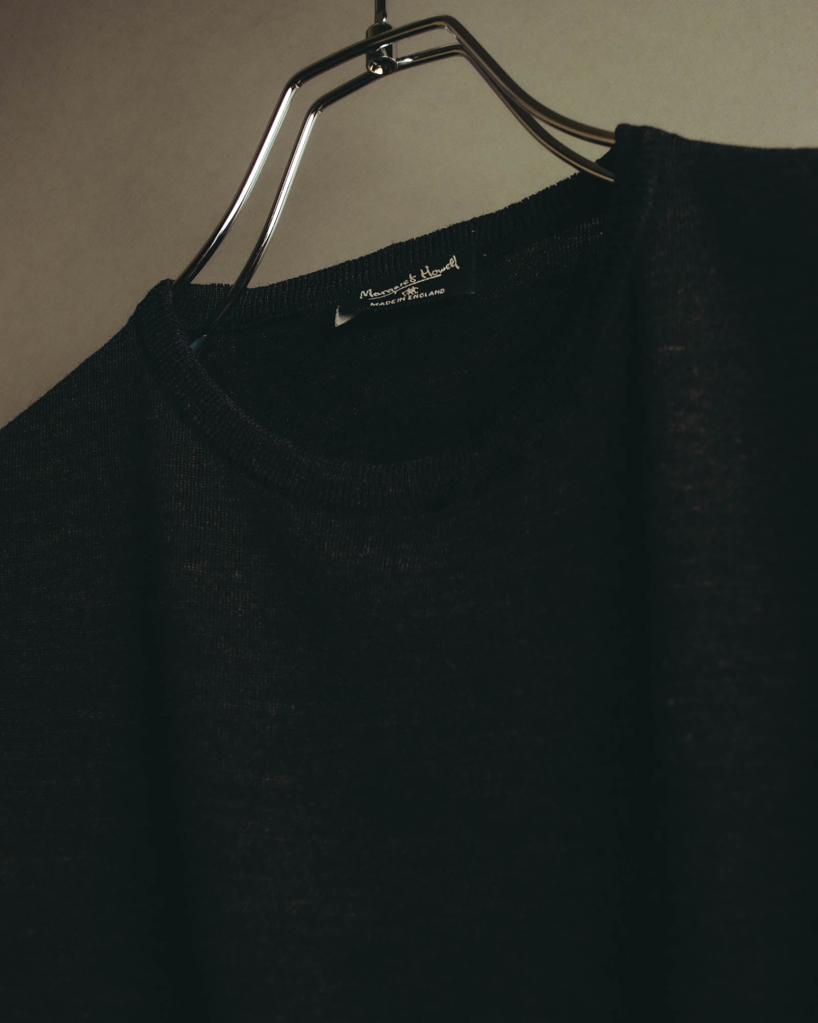 "Margaret Howell" 90's-00's Soft wool short sleeve knit top