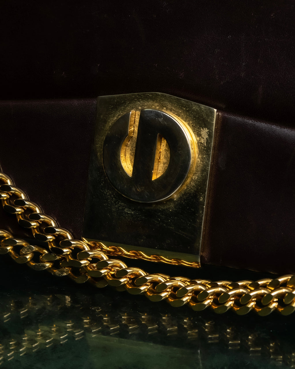 "Christian Dior" CD turn lock design chain shoulder bag