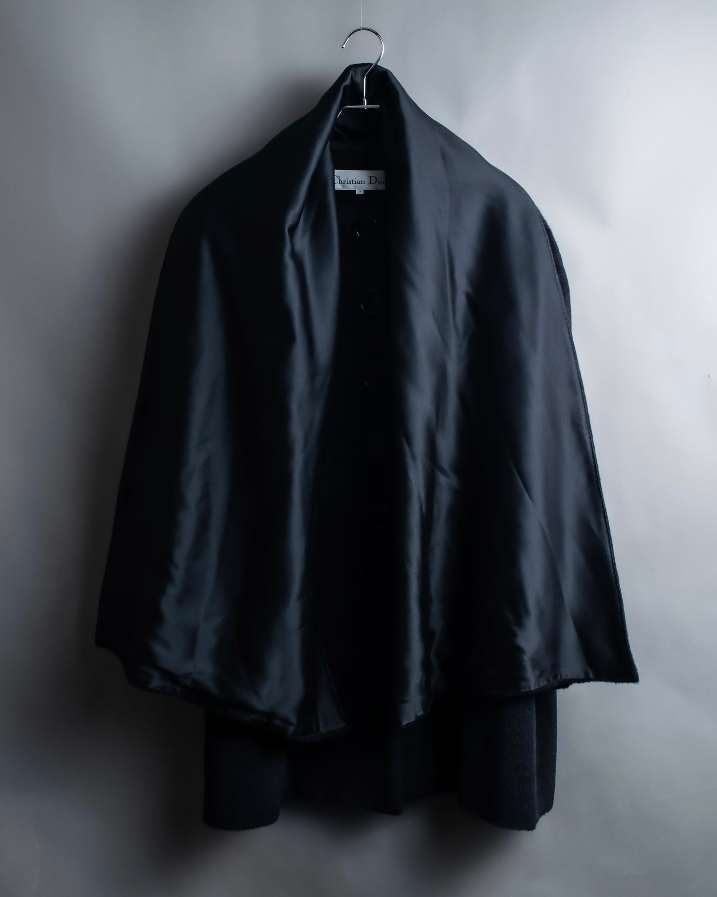 "DIOR" Cape docking fluffy mid length coat