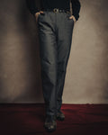 -SPECIAL- “HERMÈS” 1998-00’s Leather trimmed tailored trousers