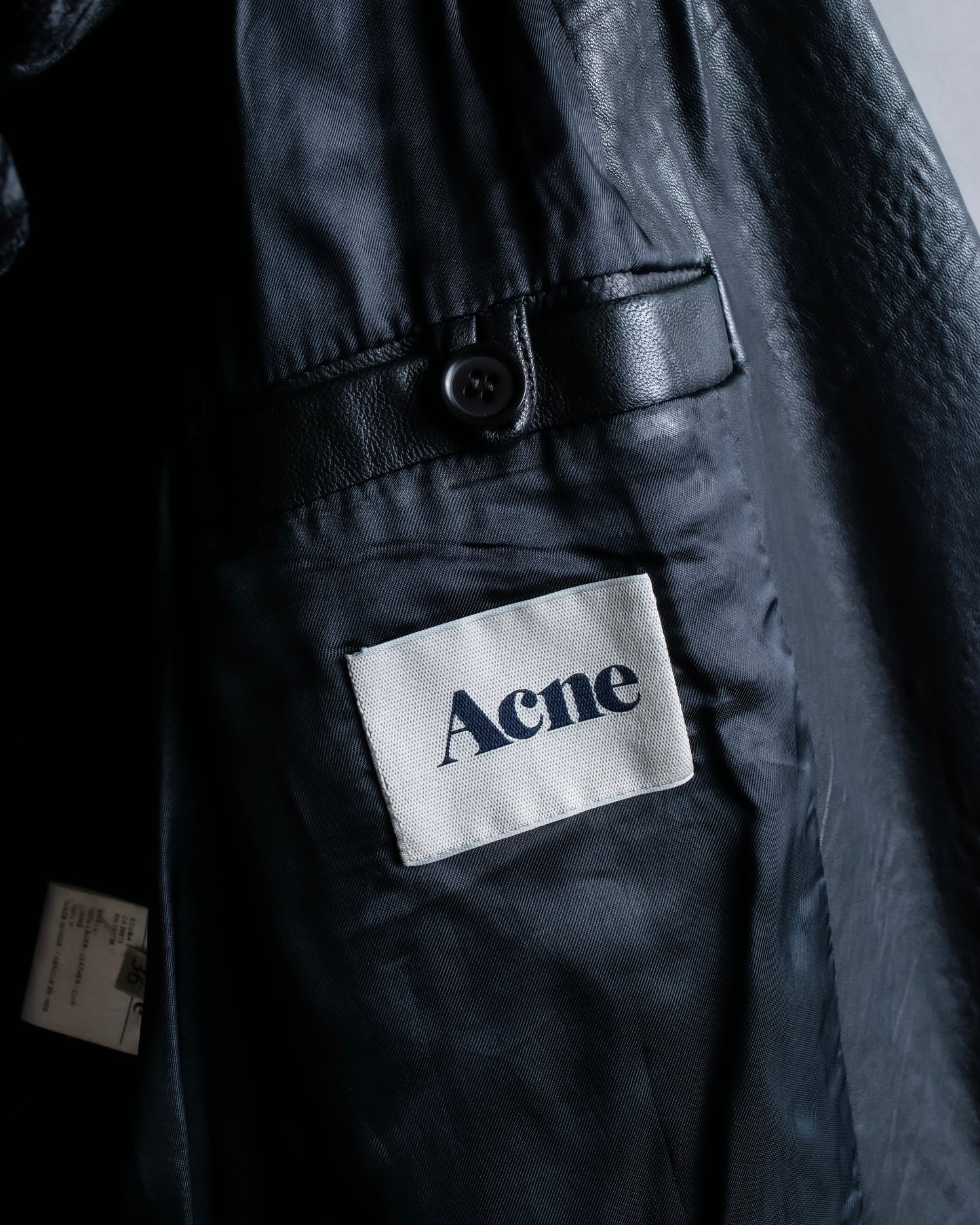 "Acne" Beautiful shape genuine leather double riders jacket