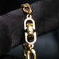 “Christian Dior” green & clear crystal designed gold chain bracelet