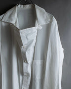 "YOHJI YAMAMOTO" 12SS Folded front panel cotton shirt