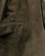 "Christian Dior" Nubuck leather oversized tailored jacket