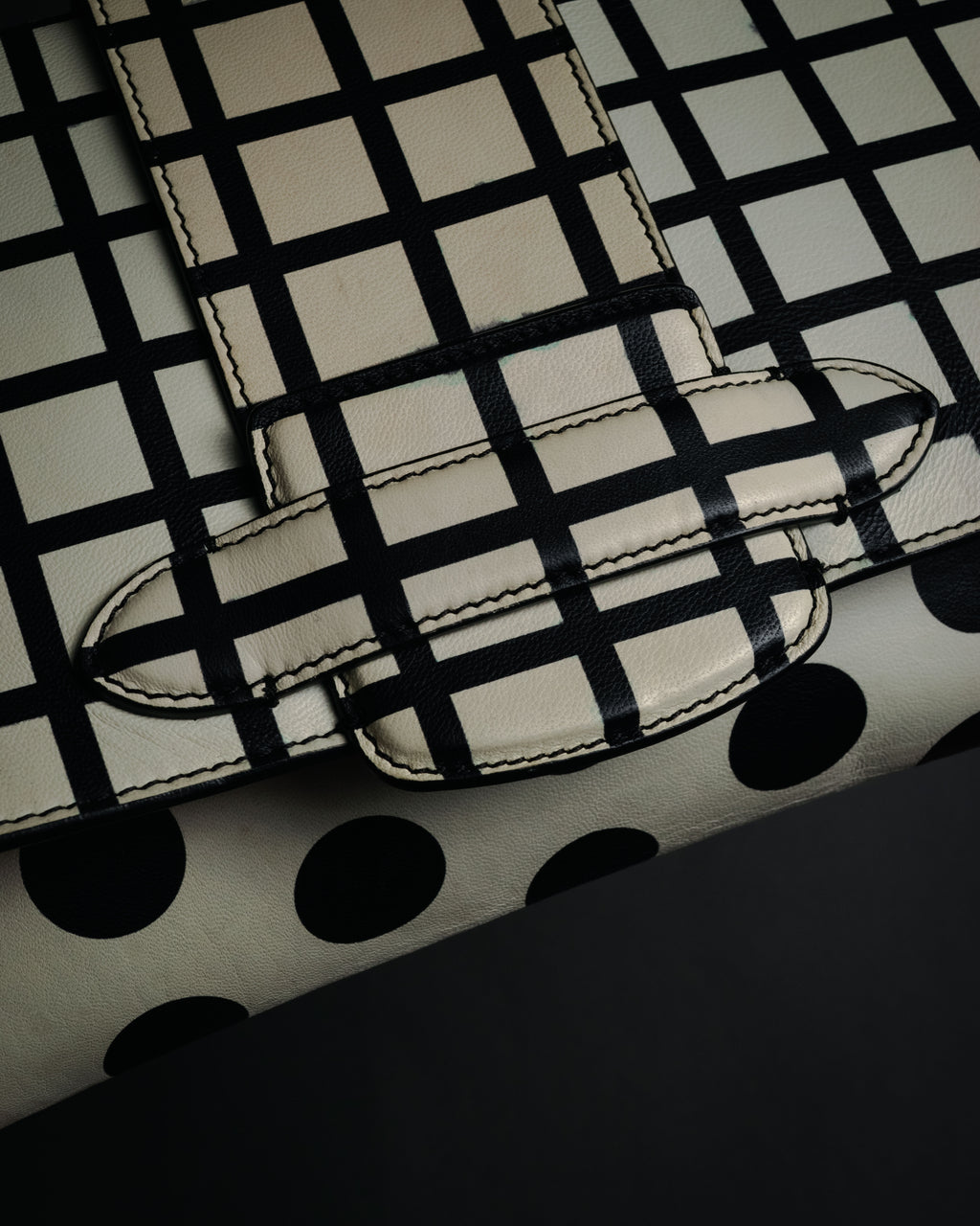 “michino PARIS” 2010’s Graphic pattern salut shoulder bag
