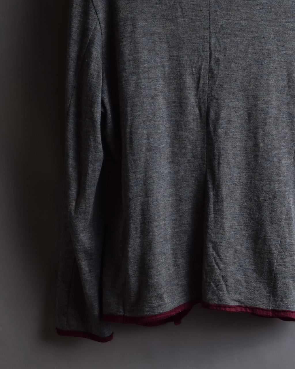 "Vivienne Westwood MAN" Bordeaux piping design draped tailored jacket