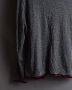 "Vivienne Westwood MAN" Bordeaux piping design draped tailored jacket