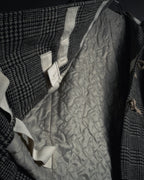 “Harris Tweed” Hooded plaid duffle coat