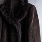 Vintage blue fox fur docking alpaca blend long coat