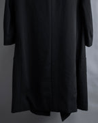 "Y's" Sharp lapel draping tailored coat