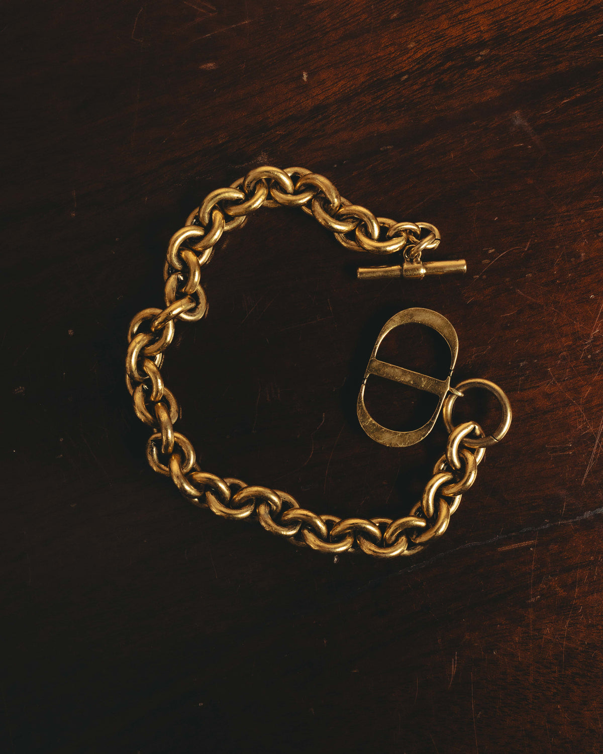 -SPECIAL- “DIOR” 2018-2025 Oversized CD charm chain bracelet