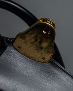 "Salvatore Ferragamo" 90's Animal motif studs design leather bag