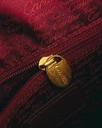 "Cartier" 80's-90's Bordeaux leather handbag
