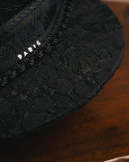 -SPECIAL- "Christian Dior" 20's Intricately embroidered botanical sailor cap
