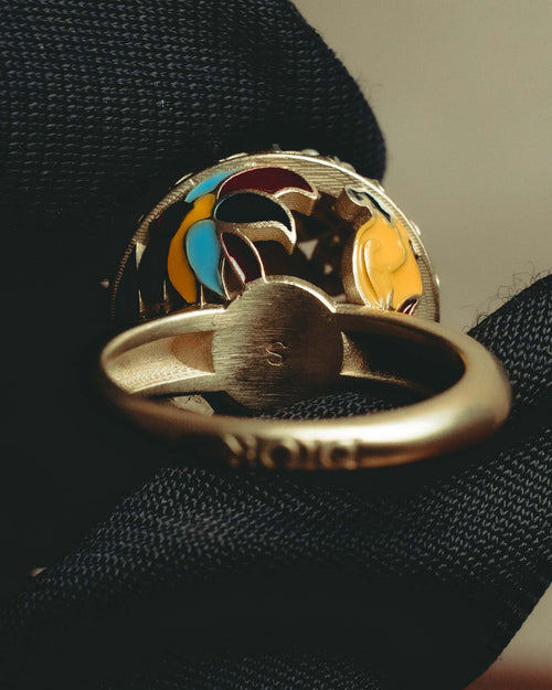 “Christian Dior” 2018-2020 Sculptural pearl and enamel dome ring
