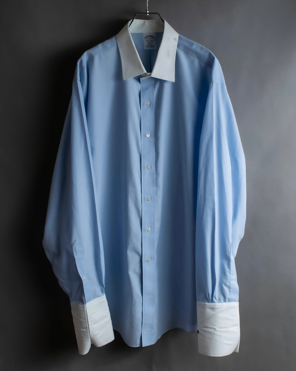 "BROOKS BROTHERS" Large cuffs design cleric oversized shirt