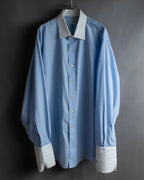 "BROOKS BROTHERS" Large cuffs design cleric oversized shirt