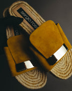 “Sergio Rossi” 2017-2023 suede sr1 espadrille slide sandals