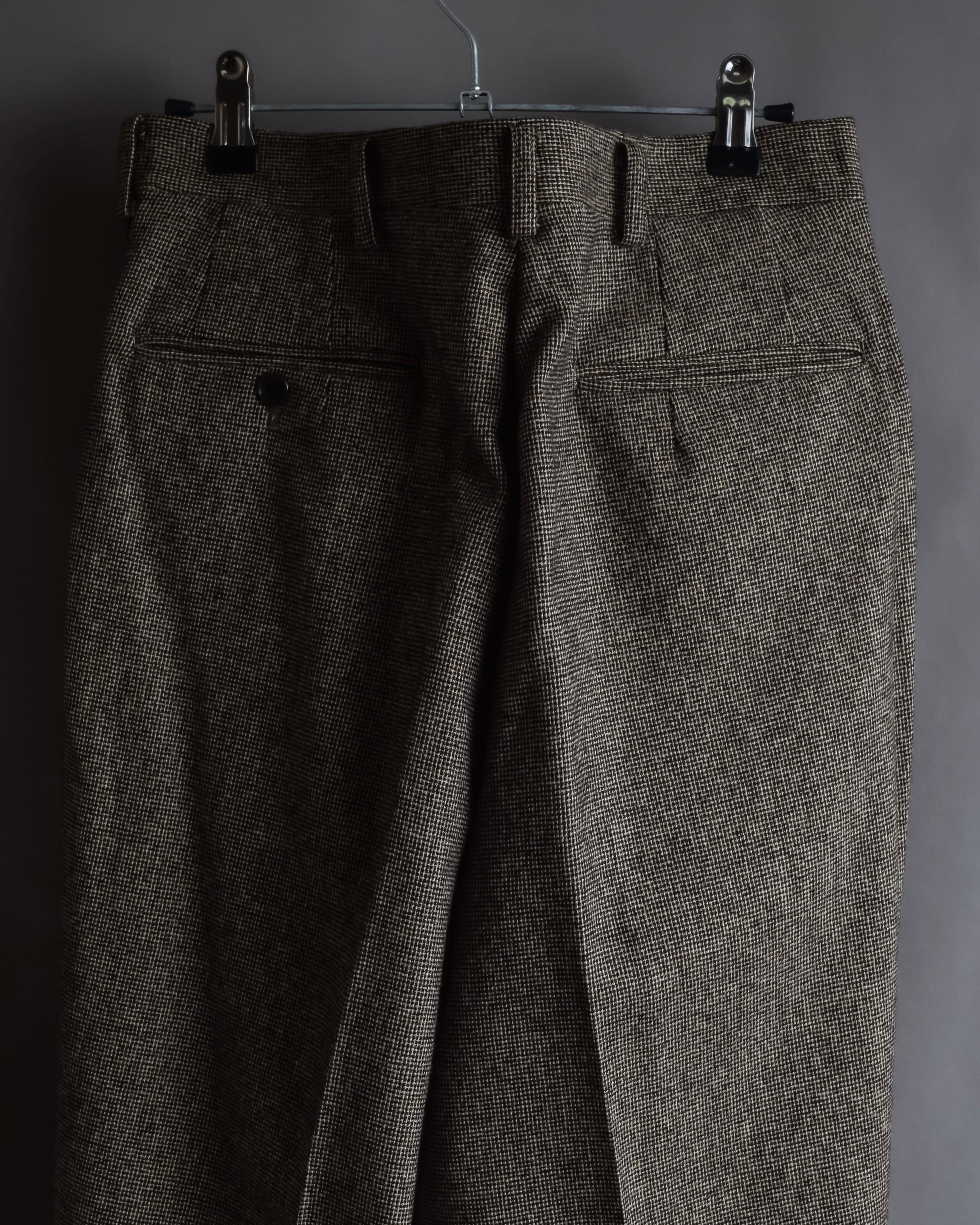 "BROOKS BROTHERS" Melange tweed three-piece suit