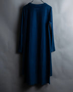 “MM6” front cut designed dennim long pull over