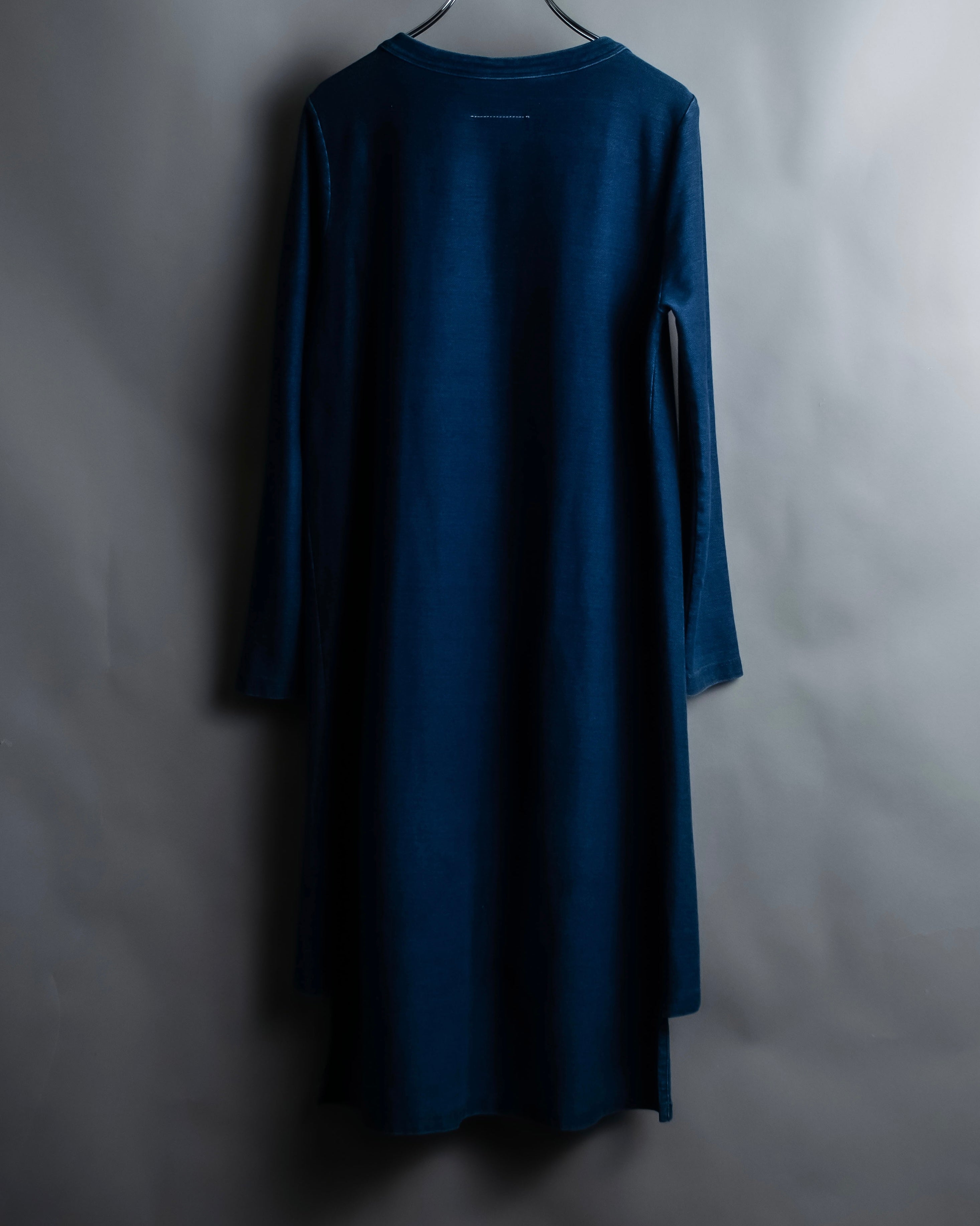 “MM6” front cut designed dennim long pull over