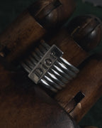 "Christian Dior" 00’s stacked wire silver 925 logo plate ring