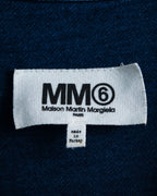“MM6” front cut designed dennim long pull over