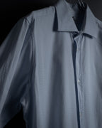 “HERMES” 80’s clou de selle-button jacquard dress shirt
