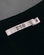 "RED VALENTINO"Ribbon belted design lace black dress