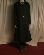 –SPECIALS– "LOEWE" 2017-2018 Minimal a-line calfskin piping coat