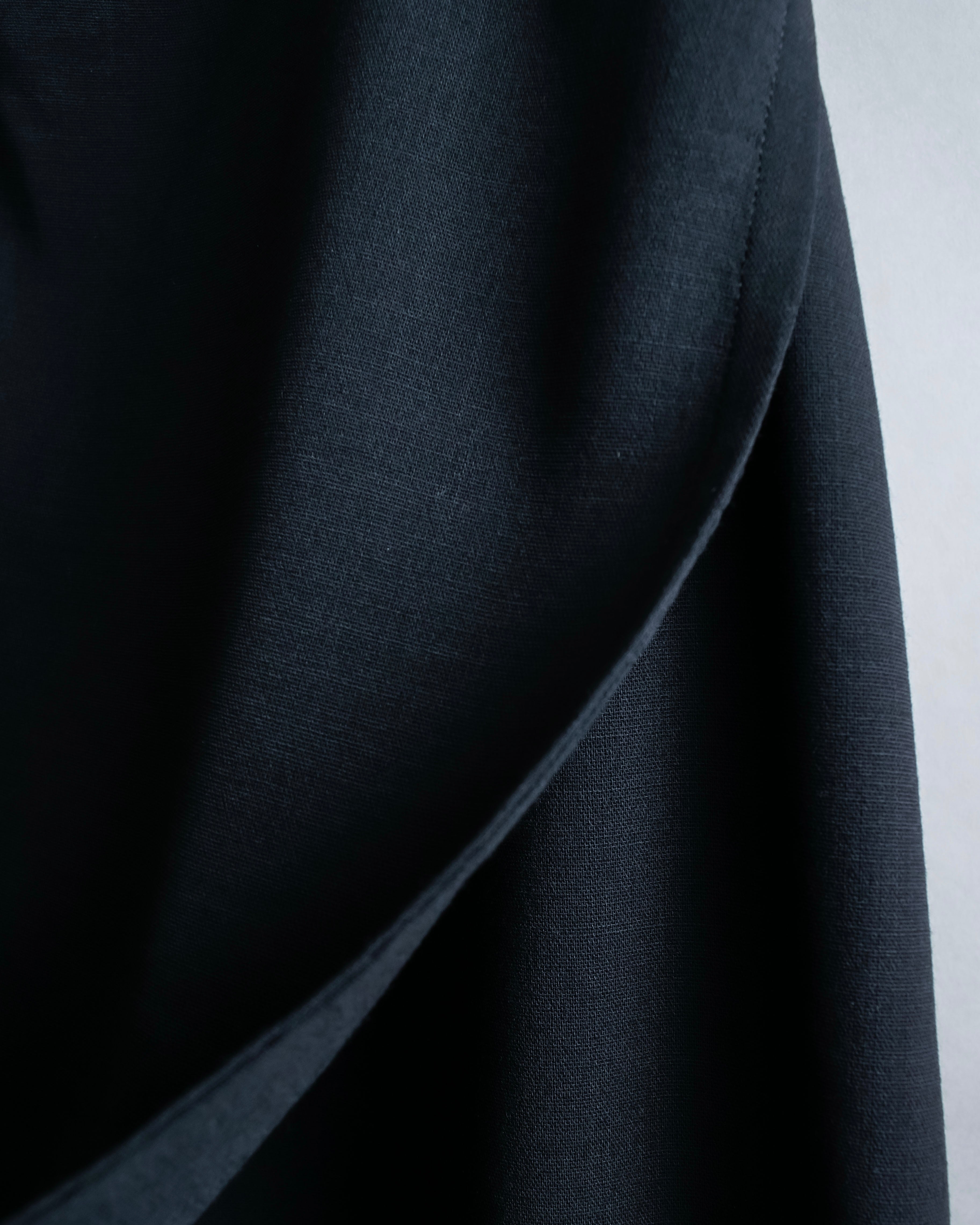 "HERMES" Button detailed flared midi skirt