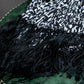 "Saint Laurent Paris" Abstract animal print pleated fringe muffler