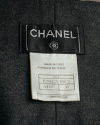 -SPECIAL- "CHANEL" 00's Soft wool cashmere wide leg trousers