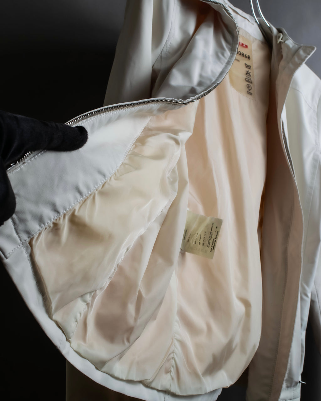 "PRADA SPORT" Double zipper hooded jacket