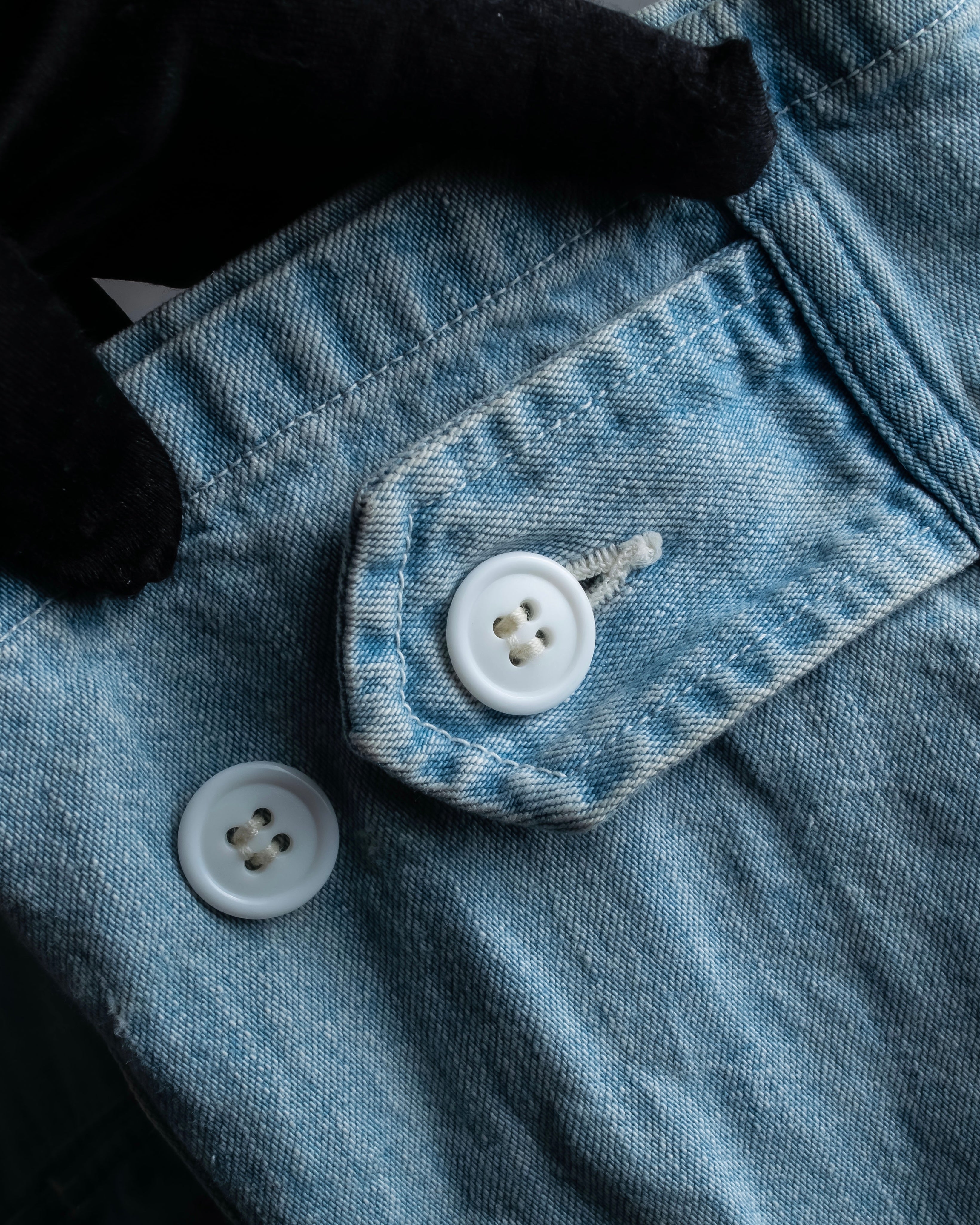 "COMOLI" Flap pocket design oversized denim jacket