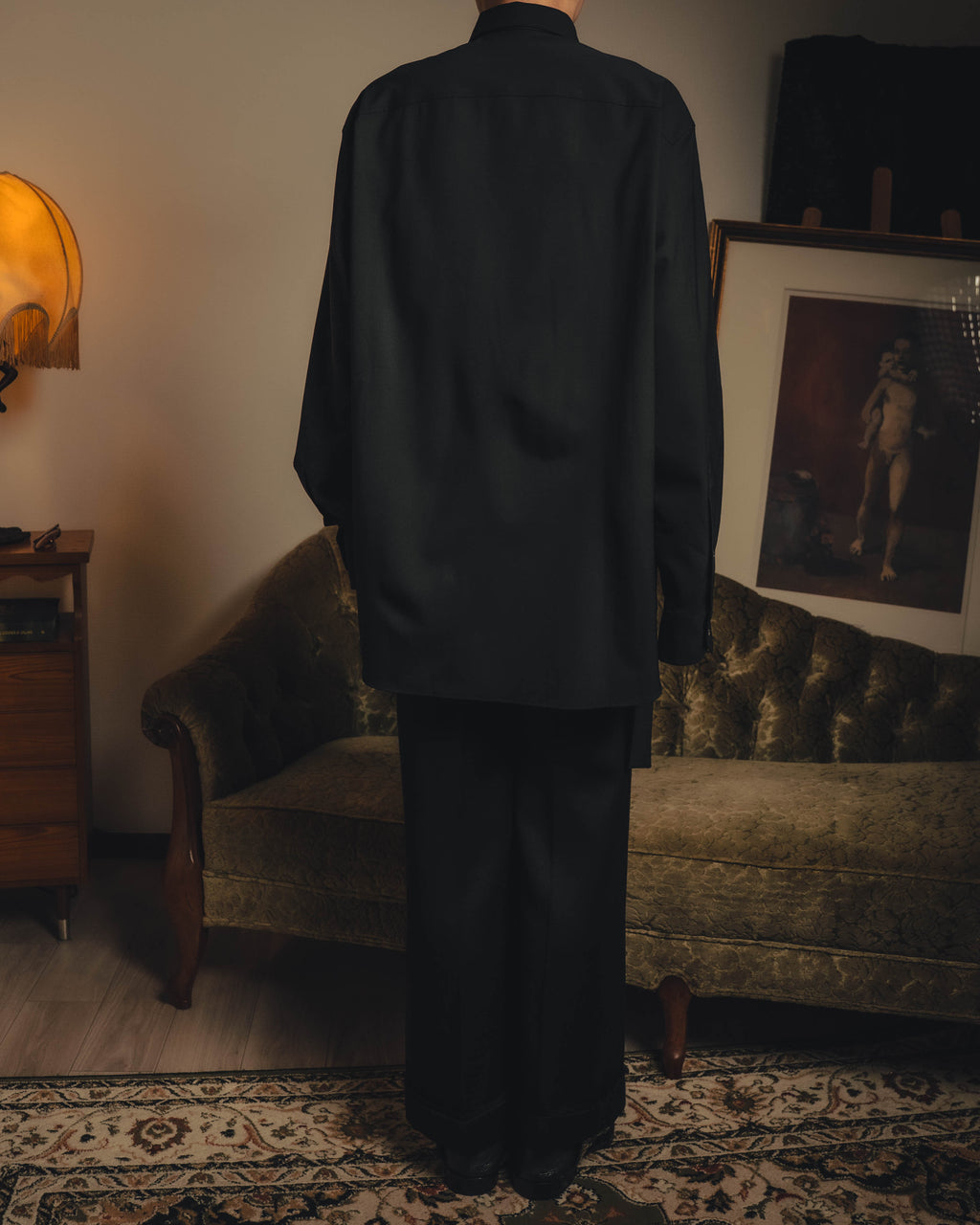 -SPECIAL- “VALENTINO” 2020-21 belted oversized wool-blend shirt