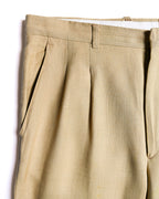 VINTAGE/ Linen Tasted 2 Tuck Trousers Light Beige
