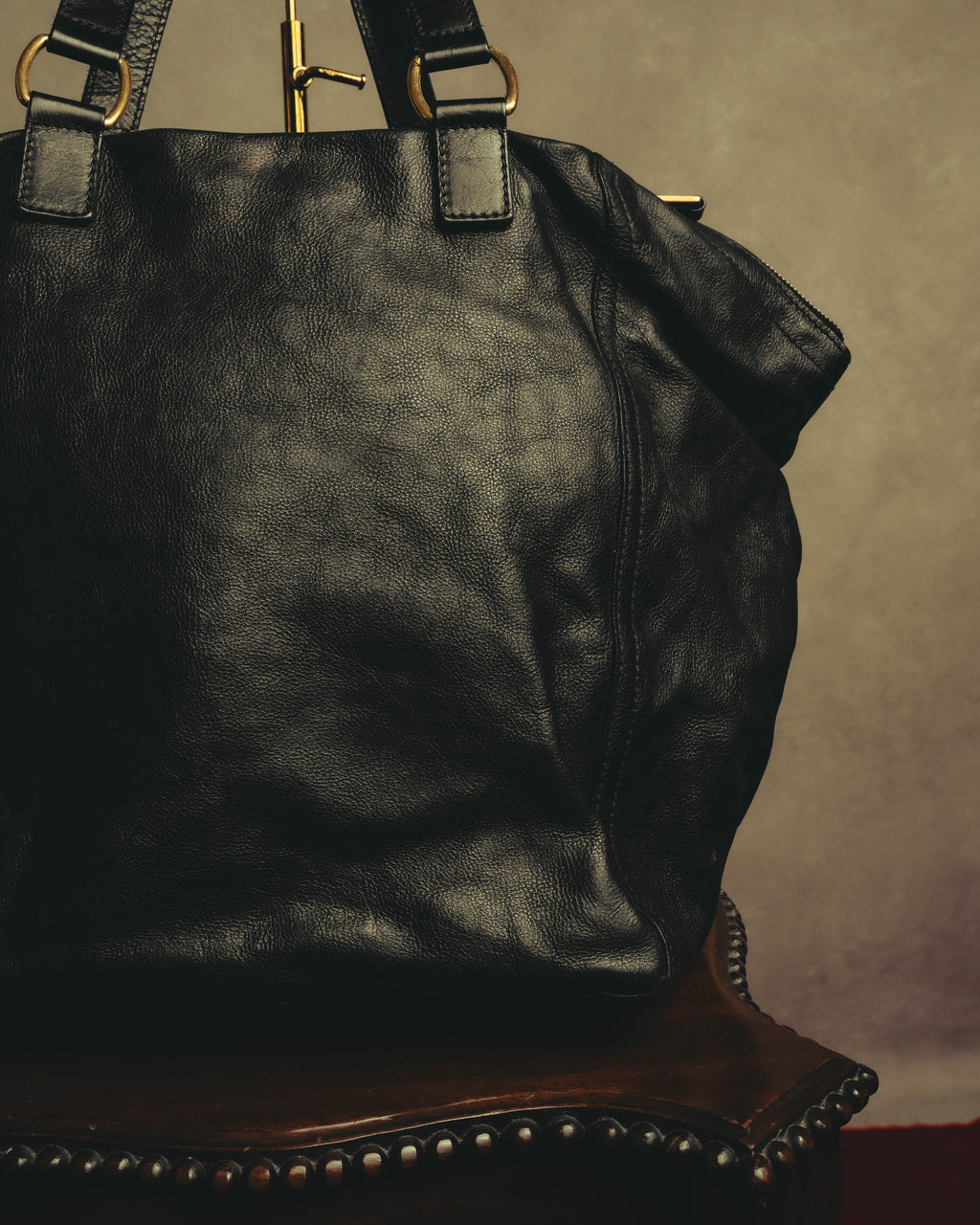 "Yves Saint Laurent" 00's-10's Slouchy leather downtown tote bag