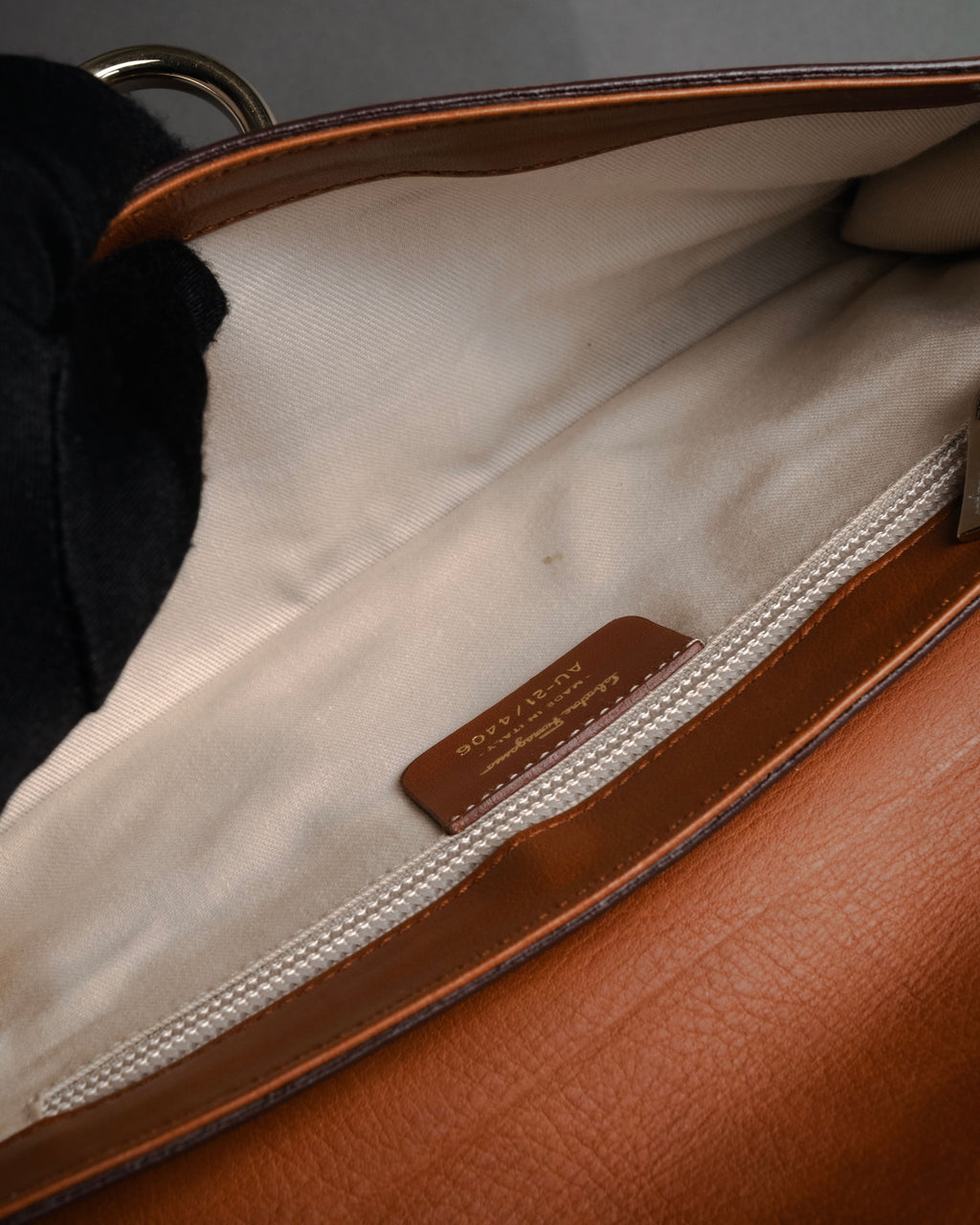 “Salvatore Ferragamo” 2000’s Gancini flap one handle bag