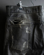"Dolce &amp; Gabbana"Faded design gray denim pants