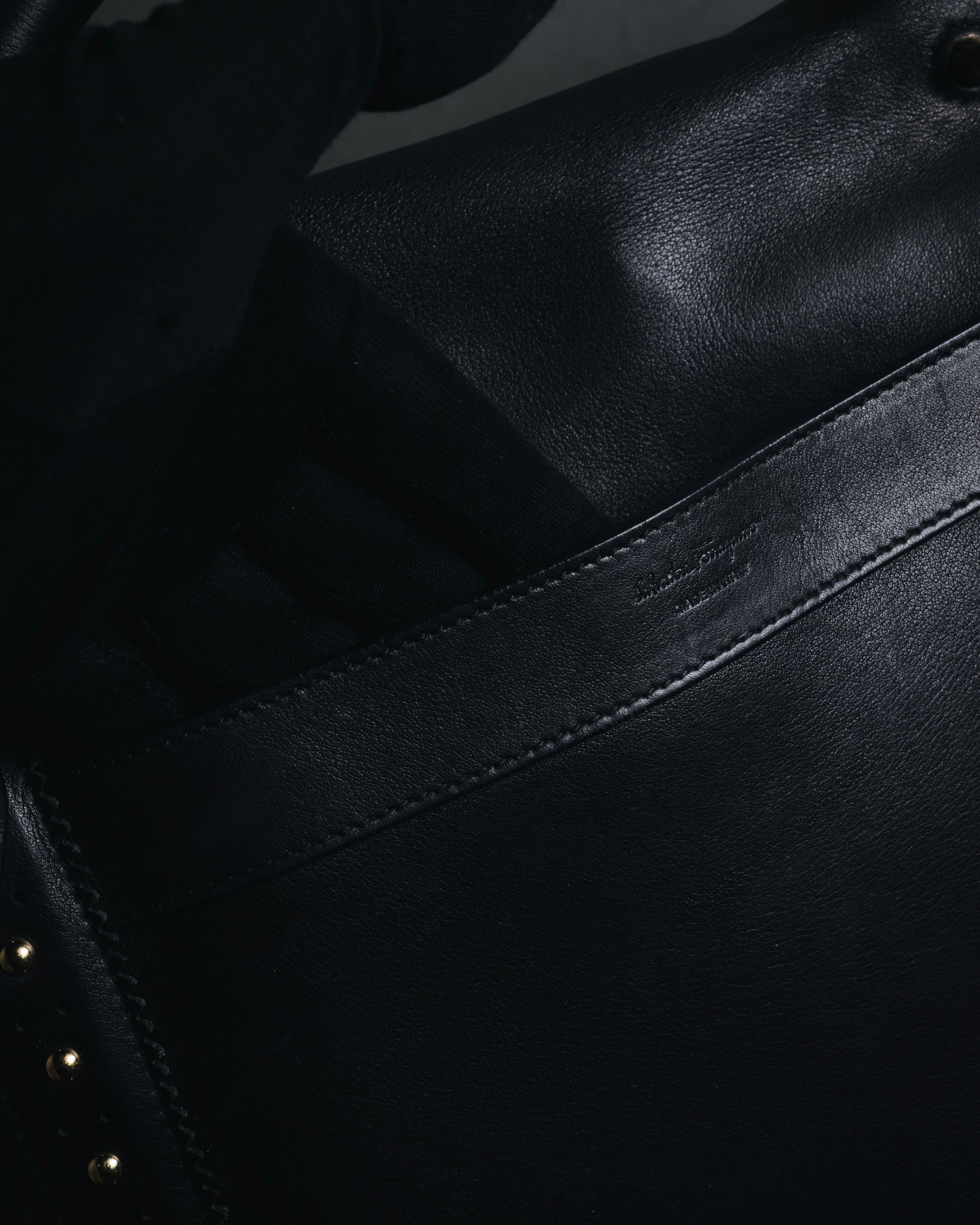 Salvatore Ferragamo Studded Gancini Top Handle Bag