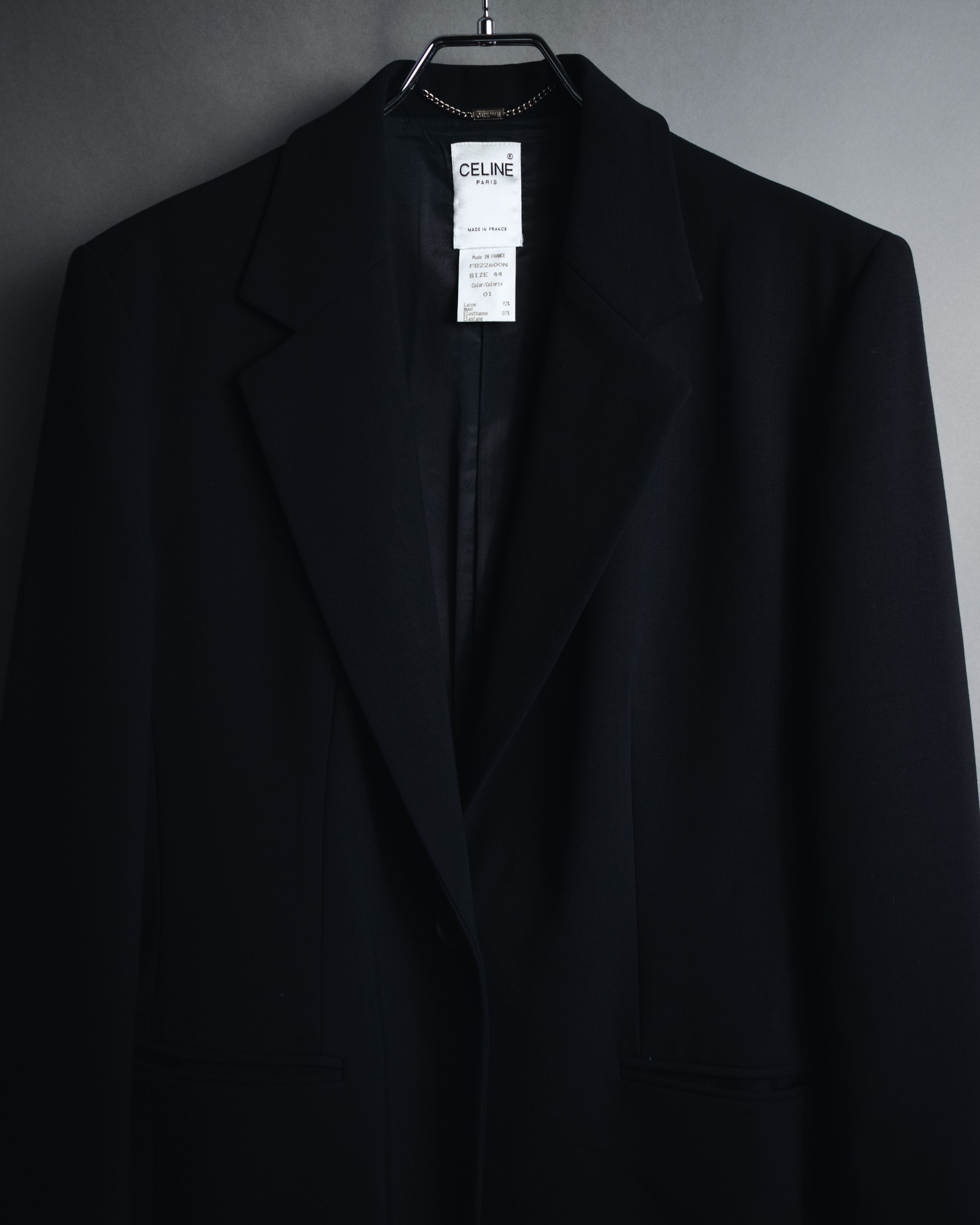 CELINE ストレッチウール　ブレザー CELINE (セリーヌ) - ストレッチウール シングルボタン ブレザー